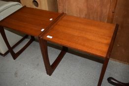 A pair of teak G plan, small coffee tables