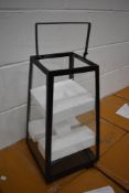 A pair of Habitat large metal lanterns, all packaged and boxed