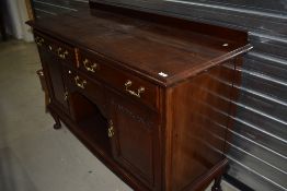 A Victorian mahogany sideboard, width approx. 153cm