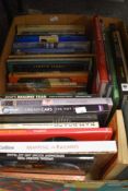 A box of books of railway interest, including LNWR and American.