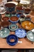 A variety of vintage studio pottery, predominantly Wetheriggs/ Schofield.
