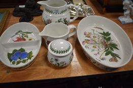A selection of Portmeirion Botanic garden and Pomona, pie dishes and jugs etc.