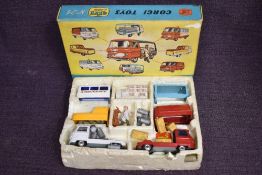 A Corgi diecast Gift Set no24, Constructor Set GS/24 Commer 3/4 Ton Chassis, appears complete with