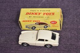 A Dinky diecast, 167 A.C.Aceca Coupe in harder to find all white with spun hubs, in original white
