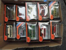 Thirty EFE 1:76 scale diecast Buses, single and double decker, all in window display boxes