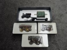 Four Corgi 1:50 scale Limited Edition Vintage Glory of Steam diecasts, Fowler B6, 80101, 80102,