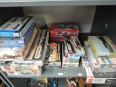 A collection of nineteen mixed scale Aircraft plastic kits including Airfix, Matchbox, Hales,