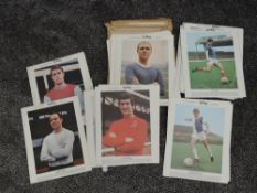A collection of 1960's Typhoo International Football Stars, Premium Size Issue Cards including Bobby