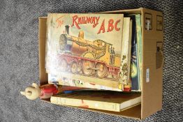A box of Children's Books including 1980's and later Rupert Annuals, The Railway ABC, Adventure