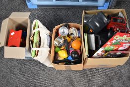 A collection of modern Children's Toys and Accessories including Kitchen and Food plastic items,