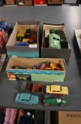A collection of playworn diecasts including Dinky, Matchbox and similar some boxed along with a