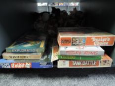 Eight vintage Games, Escape from Colditz, Masterpiece, Exploration, Cluedo, Spy Ring, Tank Battle,