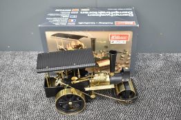 A Wiesco D36 Live Steam Steam Rollerin black and gold, original box with inner packaging and