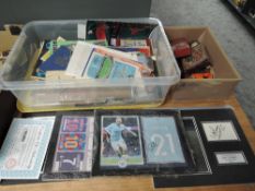 A collection of Sporting Memorabilia including Joe Corrigan, Bert Trautmann, David Silva all ex
