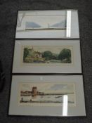 Three framed carriage prints after Douglas Macleod Loch Shiel, Agnes Mercer Archbishop's Palace