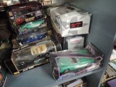 Seven mixed scale diecasts including Maisto Special Edition 1:18 scale Mercedes Benz 300S, UT Models