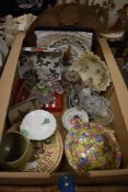 A boxed Royal Crown Derby Diamond Jubilee commemorative plate, a Royal Winton 'Sweet Pea' butter