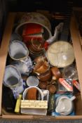A varied selection of items here including a vintage Dynamo Lighting Set, three graduated jugs in