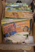 A box of approximately thirty five tea cards along with some loose part sets.