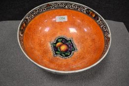 A 20th century Maling ware lustre bowl no. 5307, chip to rim.