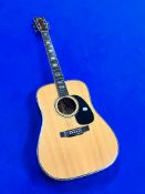 A Tama D45 acoustic guitar, with rosewood back and sides, model 3558-S Circa 1974-1975