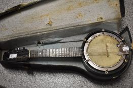 A vintage Mandolin marked , W ALLISOSTRO ZITHER MANDOLINE