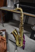 A Yamaha tenor sax, model number YTS-23, serial number 038998, with Yamaha hard case, and