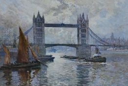 A group of three reproduction colour prints, views of London, each mounted framed and glazed.
