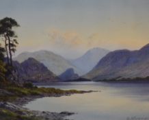 Edward Horace Thompson (British 1879-1949) Lake District scene watercolour, entitled 'Derwentwater