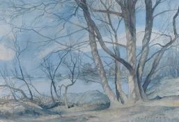 A print after Edward Jeffrey (19th/20th century) A Lake District colour print, mounted, framed and