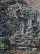 Judy Boyes (British b.1943) a limited edition coloured print, entitled 'Down The Garden' numbered