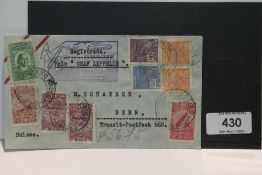 1933 LZ 127 GRAF ZEPPELIN, 5th 1933 SOUTH AMERICAN RETURN FLIGHT Cover addressed to recipient in