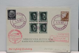 1937 LZ129 HINDENBURG, FRANKFURT TO KOLN FLIGHT COVER The last flight before the Hindenburg's ill
