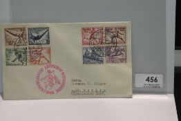 1936 LZ129 HINDENBURG BERLIN OLYMPIC GAMES FLIGHT COVER Plain cover with a full set of the