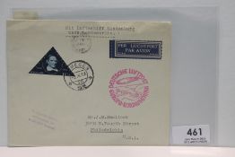 1936 LZ129 HINDENBURG 10th NORTH AMERICAN FLIGHT COVER Fine cover with single Dutch value. Cover