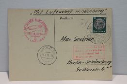 1937 LZ129 HINDENBURG, FRANKFURT TO KOLN FLIGHT COVER The last flight before the Hindenburg's ill