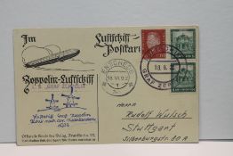 1932 LZ 127 GRAF ZEPPELIN, NETHERLANDS FLIGHT COVER, ON PICTURE POSTCARD Picture postcard