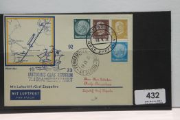 1933 LZ 127 GRAF ZEPPELIN, 7th 1933 SOUTH AMERICAN FLIGHT Special illustrated Zeppelin/stationery