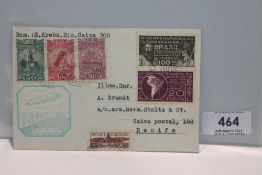 1933 LZ127 GRAF ZEPPELIN, 8th 1933 SOUTH AMERICAN FLIGHT, RIO TO RECIFE Picture postcard depicting