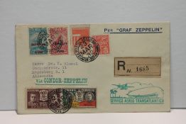 1932 LZ 127 GRAF ZEPPELIN, 1st SOUTH AMERICA RETURN FLIGHT COVER Not seen often registered cover
