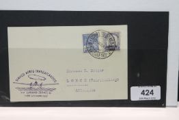 1932 LZ 127 GRAF ZEPPELIN, 5th SOUTH AMERICAN RETURN FLIGHT COVER Plain postcard depicting a duo