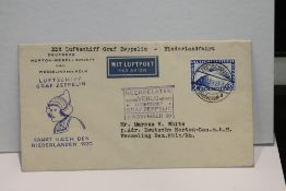 1930 LZ 127 GRAF ZEPPELIN FLIGHT COVER - NETHERLANDS FLIGHT Cover with 2RM Zeppelin stamp, with
