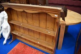 A traditional pine dresser back