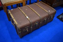 A vintage travel trunk