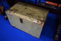 A vintage painted tool chest, approx. 61 x 35 x 37cm