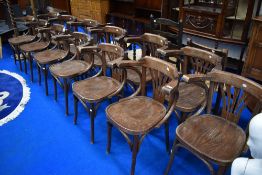 A set of thirteen reproduction bentwood armchairs