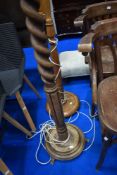 Two standard lamps , including twist column