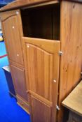 A modern pine wardrobe