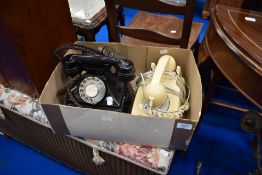 Two vintage telephones, ideal props