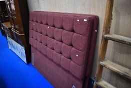 A pair of modern upholstered headboards , width approx. 180cm
